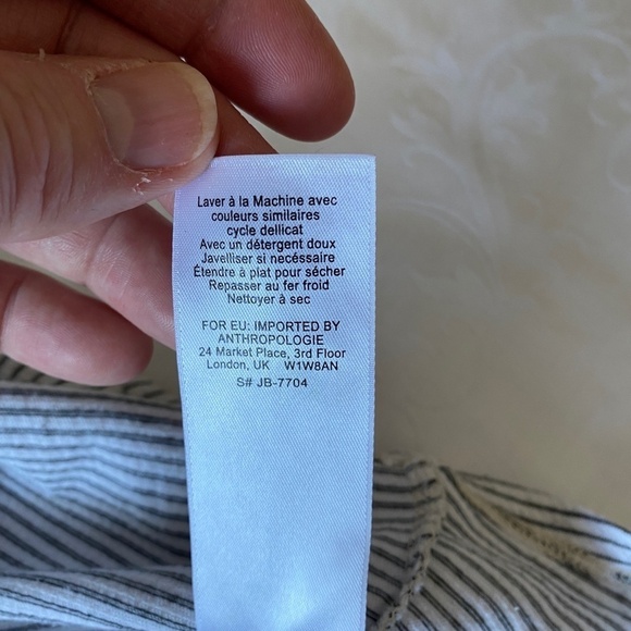 Maeve by Anthropologie Women's White/Stripe Lace Neck Sleeveless Top Size Medium - Picture 8 of 11